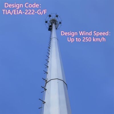 Piattaforma monopolare per telecomunicazioni personalizzata zincata a caldo per il progetto di espansione dell'antenna