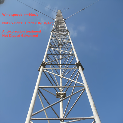 Custom Height Guyed Tower Cost Effective For Rural Broadcast Signal