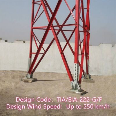 torre staccabile galvanizzata a 3 gambe galvanizzata della immersione a caldo di 50M conveniente per le telecomunicazioni di area mineraria