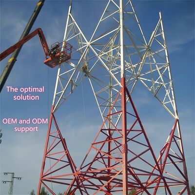 32 44 54 Meter Heavy Load 4 Legged Telecom Tower For Commercial Zone Signal Infrastructure