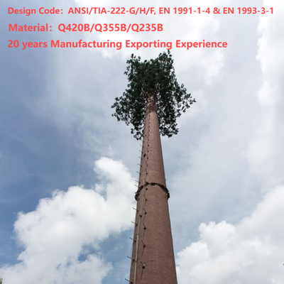 22 28 torre bionica delle telecomunicazioni dell'albero galvanizzata della immersione calda 36Meter mimetizzata per l'area scenica turistica