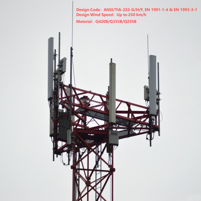 torre compatta delle telecomunicazioni della metropolitana di impronta 3 di 48m 60m 70m 77Meter per la via pedonale urbana 5G