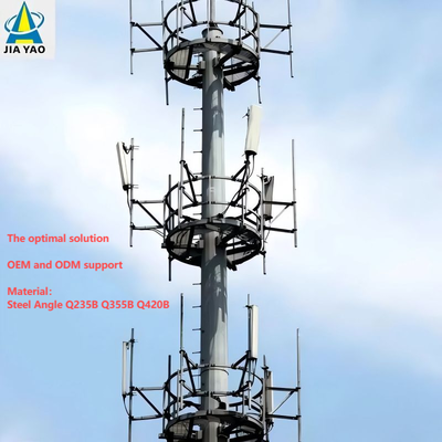 28 36 38 Meter Cable interno Routing Monopole Torre per la copertura 5G passerella pedonale