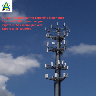 Torre unipolare zincata a caldo da 22 metri per incubatore aziendale Park Telecom