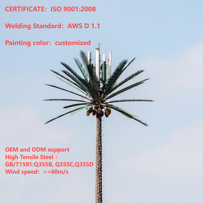 Torre di comunicazione mimetica mimetica per albero di pino bionico da 35 m Copertura del segnale dell'area panoramica Struttura in acciaio zincato a caldo di 30 anni a vita
