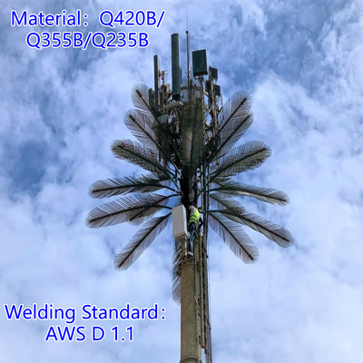 Torre di comunicazione mimetica mimetica per albero di pino bionico da 35 m Copertura del segnale dell'area panoramica Struttura in acciaio zincato a caldo di 30 anni a vita