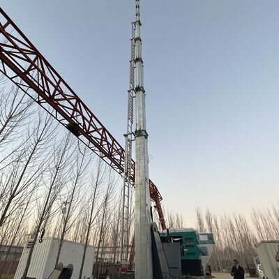 Torre con albero telescopico in acciaio portatile da 12m - 25m per stazione base mobile e sorveglianza di eventi temporanei con sistema di sollevamento elettrico e base a dispiegamento rapido