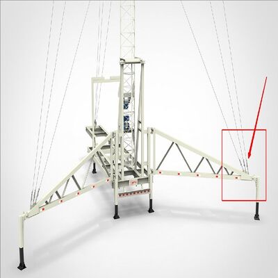 Montante telescopico portatile in acciaio per stazione base mobile a implementazione rapida e sorveglianza di emergenza con sistema di sollevamento di livello industriale e base stabilizzata