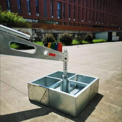 Montante telescopico portatile in acciaio per stazione base mobile a implementazione rapida e sorveglianza di emergenza con sistema di sollevamento di livello industriale e base stabilizzata