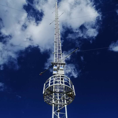 Torre anemometro a traliccio ad alta resistenza con traliccio da 60 m-100 m con supporti per sensori multi-livello per la valutazione delle risorse del parco eolico