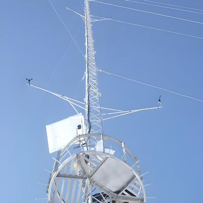 Torre anemometro a traliccio ad alta resistenza con traliccio da 60 m-100 m con supporti per sensori multi-livello per la valutazione delle risorse del parco eolico