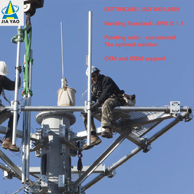 25m Industrial-Grade Monopole Telecom Tower with Multi-Functional Smart City Brackets and Internal Cable Protection for 5G Small Cell Deployment