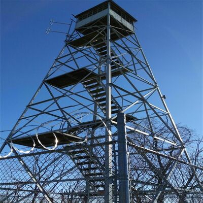 Torre di guardia in acciaio zincato, torre di avvistamento, torre di monitoraggio della sicurezza, struttura a traliccio per la prevenzione degli incendi boschivi e il supporto di osservazione ad alta quota