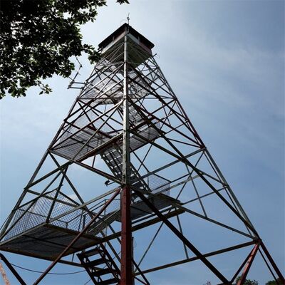 Torre di guardia in acciaio zincato, torre di avvistamento, torre di monitoraggio della sicurezza, struttura a traliccio per la prevenzione degli incendi boschivi e il supporto di osservazione ad alta quota