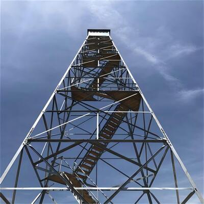 Torre di guardia in acciaio zincato, torre di avvistamento, torre di monitoraggio della sicurezza, struttura a traliccio per la prevenzione degli incendi boschivi e il supporto di osservazione ad alta quota