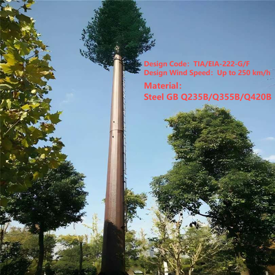 5 10 15 20 25 30 35 40 45 50 55 60 M Metri Radio Antenna a microonde Mast Telecom Torri di telefoni cellulari travestiti Torre ad albero bionico