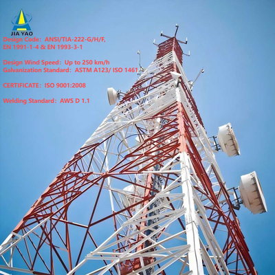 4 Legged Angular Steel Communication Tower Self Supporting Telecom Tower for Wireless Network