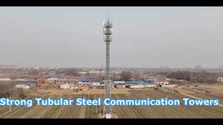 Torre di comunicazione tubolare in acciaio a 3 gambe